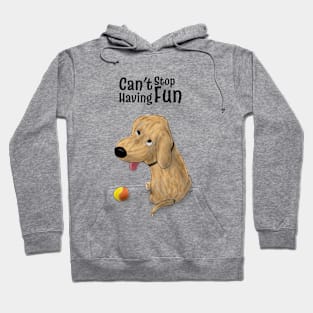 Cannot Stop Having Fun Cartoon Dog Hoodie